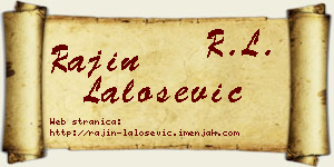 Rajin Lalošević vizit kartica
